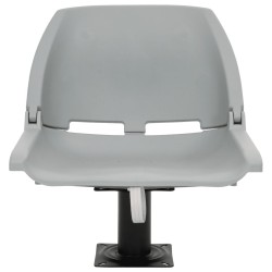 Ensemble de sièges de bateau pliables 2 pcs sans coussin gris 