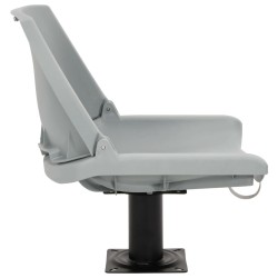 Ensemble de sièges de bateau pliables 2 pcs sans coussin gris 