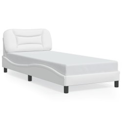 Cadre de lit sans matelas blanc 80x200 cm similicuir 