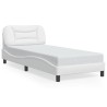 Cadre de lit sans matelas blanc 80x200 cm similicuir 