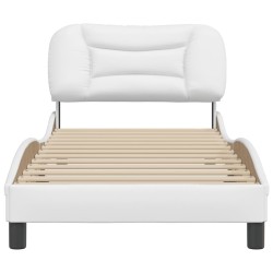 Cadre de lit sans matelas blanc 80x200 cm similicuir 