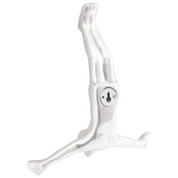 SculptureArgent 22x8x25 cm Aluminium Homme qui tombe 
