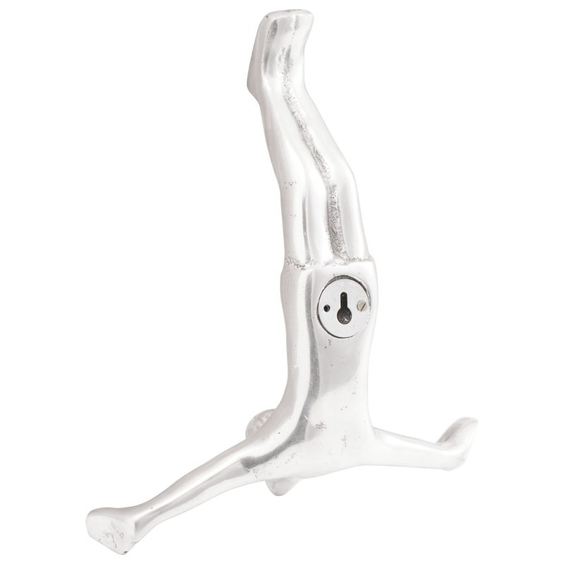 SculptureArgent 22x8x25 cm Aluminium Homme qui tombe 