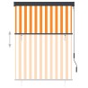 Store roulant d'extérieur 120x250 cm Blanc et orange 
