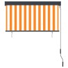Store roulant d'extérieur 120x250 cm Blanc et orange 