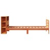 Cadre de lit sans matelas cire marron 75x190 cm bois pin massif 