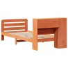 Cadre de lit sans matelas cire marron 75x190 cm bois pin massif 
