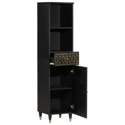 Armoire de salle de bain 38x33x160 cm bois massif de manguier 
