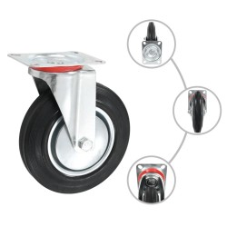 24 pcs Roulettes pivotantes 200 mm 