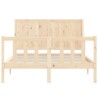 Cadre de lit sans matelas bois de pin massif 