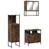 Ensemble de meubles de salle de bain 3 pcs Chêne fumé 