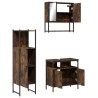 Ensemble de meubles de salle de bain 3 pcs Chêne fumé 