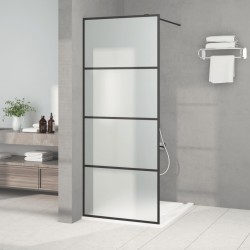 Paroi de douche Noir 80x195 cm Verre ESG dépoli 