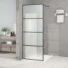 Paroi de douche Noir 80x195 cm Verre ESG dépoli 