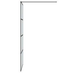Paroi de douche Noir 80x195 cm Verre ESG dépoli 