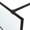 Paroi de douche Noir 80x195 cm Verre ESG dépoli 