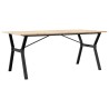 Table à manger cadre en Y 180x90x75 cm bois de pin massif acier 