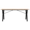 Table à manger cadre en Y 180x90x75 cm bois de pin massif acier 