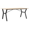 Table à manger cadre en Y 180x90x75 cm bois de pin massif acier 