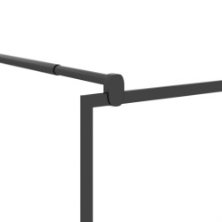 Paroi de douche 90x195 cm Verre ESG avec design de pierre Noir 