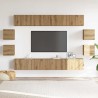 Ensemble de meuble TV mural 8 pcs chêne artisanal 