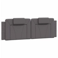 Lit avec matelas gris 160x200 cm similicuir 