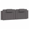Lit avec matelas gris 160x200 cm similicuir 