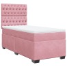 Sommier à lattes de lit avec matelas Rose 100x200 cm Velours 