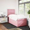 Sommier à lattes de lit avec matelas Rose 100x200 cm Velours 