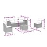 Salon de jardin avec coussins 6 pcs beige résine tressée 