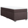 Sommier à lattes de lit avec matelas Marron foncé 100x200 cm 