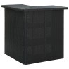 Ensemble de bar de jardin 4 pcs et coussins Résine tressée Noir 