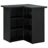 Ensemble de bar de jardin 4 pcs et coussins Résine tressée Noir 