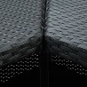 Ensemble de bar de jardin 4 pcs et coussins Résine tressée Noir 