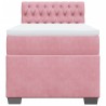 Sommier à lattes de lit avec matelas Rose 90x190 cm Velours 