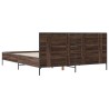 Cadre de lit sans matelas chêne marron 140x190 cm 