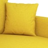 Ensemble de canapés 2 pcs avec coussins Jaune clair Tissu 