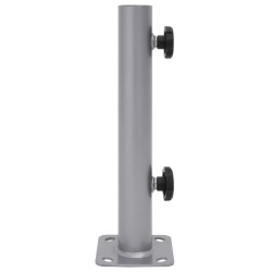 Base de parasol pour mât Ø32/34/38 mm argenté acier 