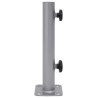 Base de parasol pour mât Ø32/34/38 mm argenté acier 