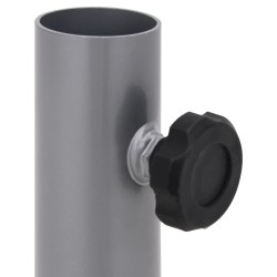 Base de parasol pour mât Ø32/34/38 mm argenté acier 
