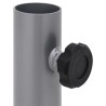 Base de parasol pour mât Ø32/34/38 mm argenté acier 