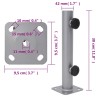 Base de parasol pour mât Ø32/34/38 mm argenté acier 