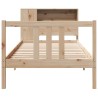 Lit bibliothèque sans matelas 90x190 cm bois de pin massif 