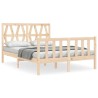 Cadre de lit sans matelas bois de pin massif 