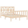 Cadre de lit sans matelas bois de pin massif 