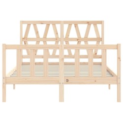 Cadre de lit sans matelas bois de pin massif 