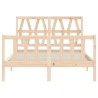 Cadre de lit sans matelas bois de pin massif 