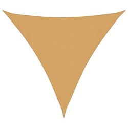 Voile d'ombrage 160 g/m² triangulaire sable 3x3x3 m PEHD 
