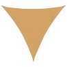 Voile d'ombrage 160 g/m² triangulaire sable 3x3x3 m PEHD 