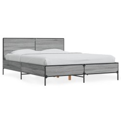 Cadre de lit sans matelas sonoma gris 140x190 cm 
